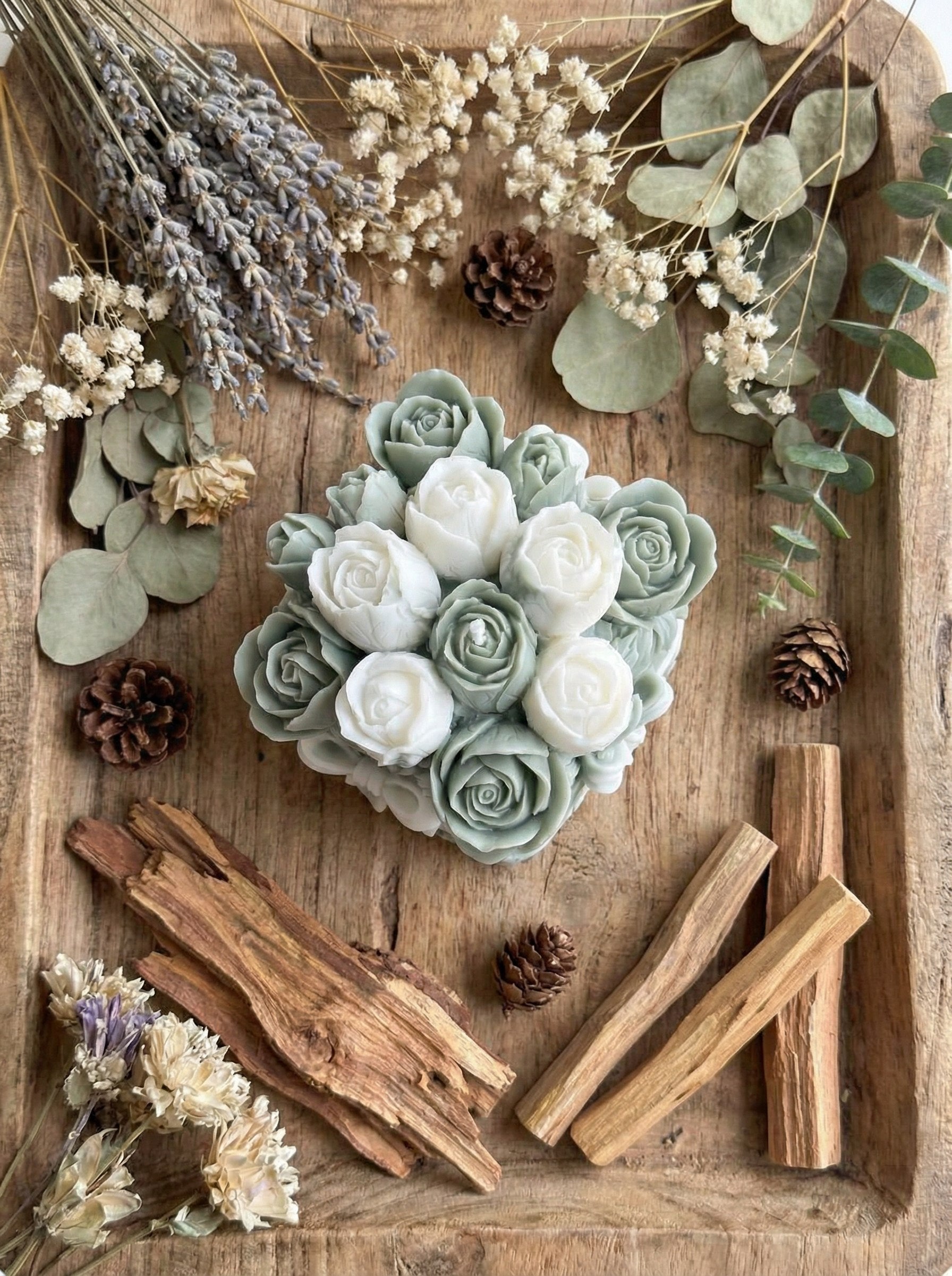 🕯️Vela “Cubo de flores”