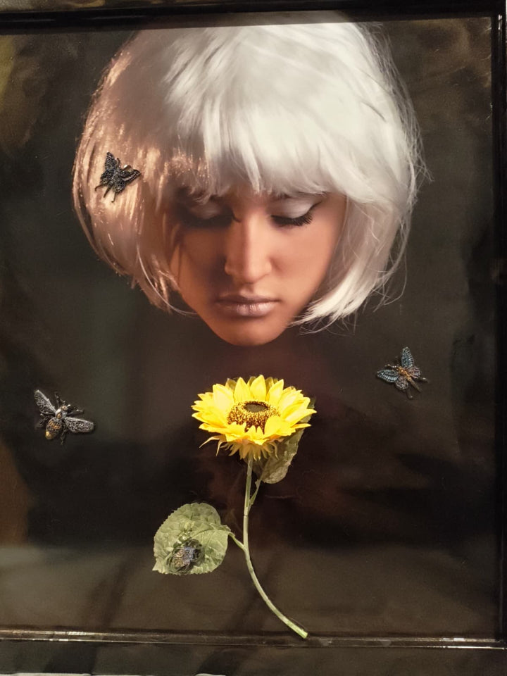 Layered 3D resin artwork — fine art statement piece with real botanicals by ConelAlma