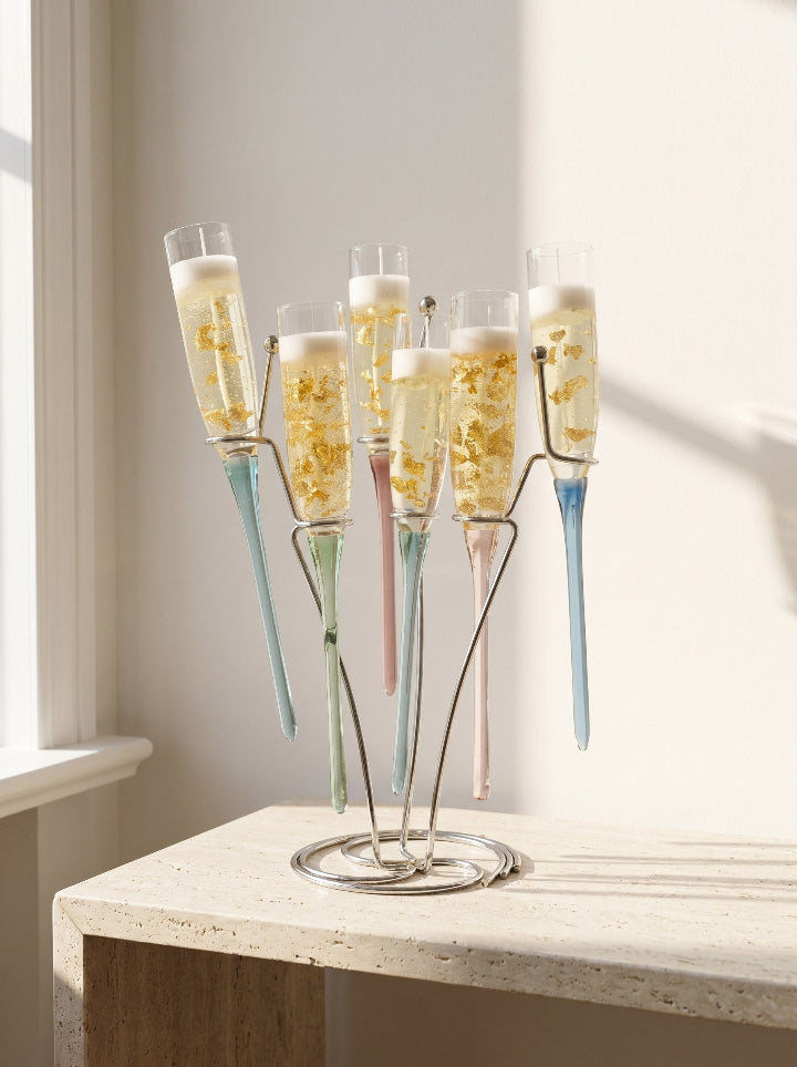 Golden Cuvée candle set close-up, artisan finish, handcrafted in Spain